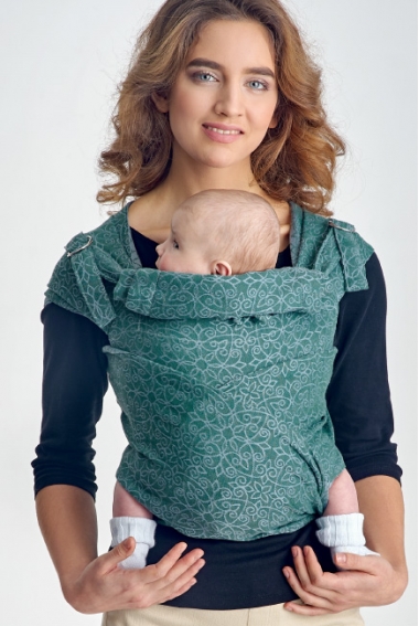 Май-слинг с рождения Diva Basico, Atlantico с капюшоном