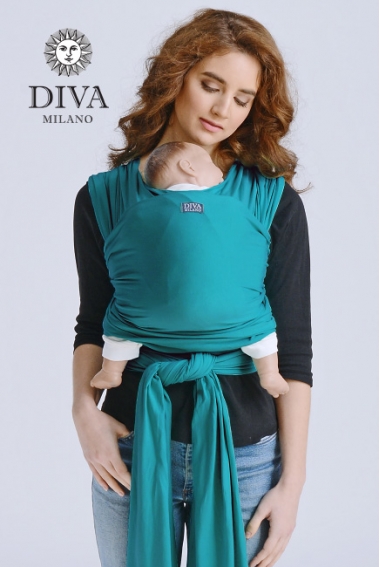 Слинг-шарф трикотажный Diva Stretchy, Smeraldo