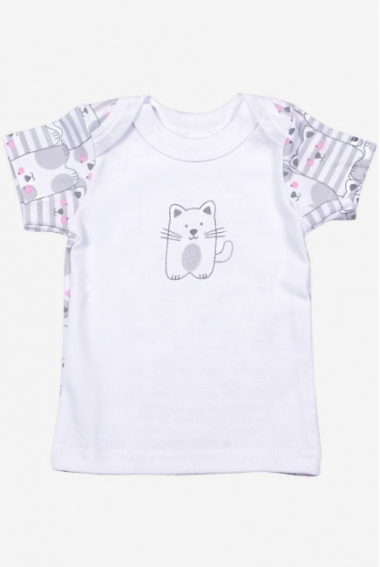 Футболка для новорожденных с коротким рукавом, кошки