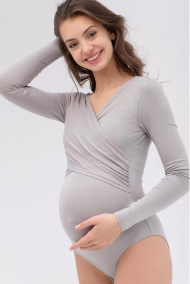 Боди для беременных и кормящих, жемчужный
