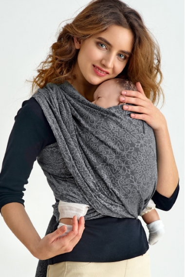 Слинг-шарф для новорожденных Diva Basico, Charcoal