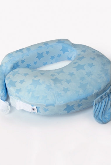 Подушка для кормления Loona эргономичная, Stars 3D голубой Подушка для кормления Loona эргономичная, Stars 3D голубой