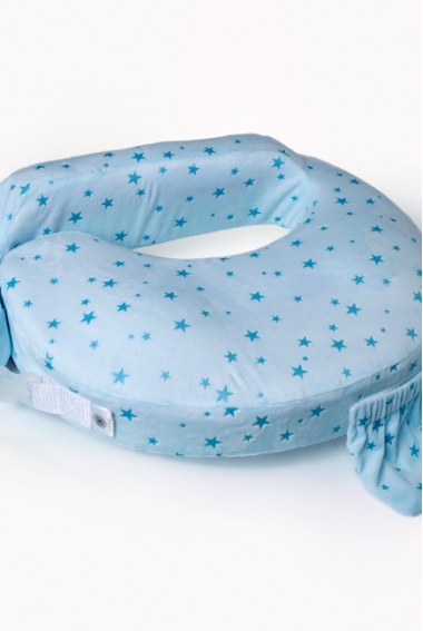 Подушка для кормления Loona эргономичная, Stars голубой Подушка для кормления Loona эргономичная, Stars голубой