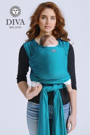 Слинг-шарф трикотажный Diva Stretchy, Smeraldo