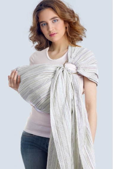 Переноска для детей - Слинг с кольцами Баюшка однослойный нешарфовый, Linen белый Переноска для детей - Слинг с кольцами Баюшка однослойный нешарфовый, Linen белый
