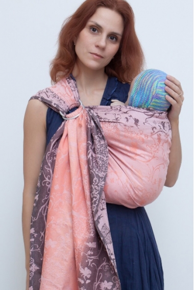 Слинг с кольцами для новорожденных Karaush Amira Coral с бамбуком