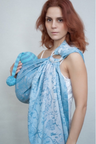 Слинг с кольцами для новорожденных Karaush Amira Mist с бамбуком