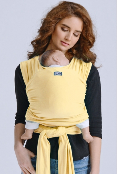 Трикотажный слинг-шарф с рождения Diva Stretchy, Banana Трикотажный слинг-шарф с рождения Diva Stretchy, Banana