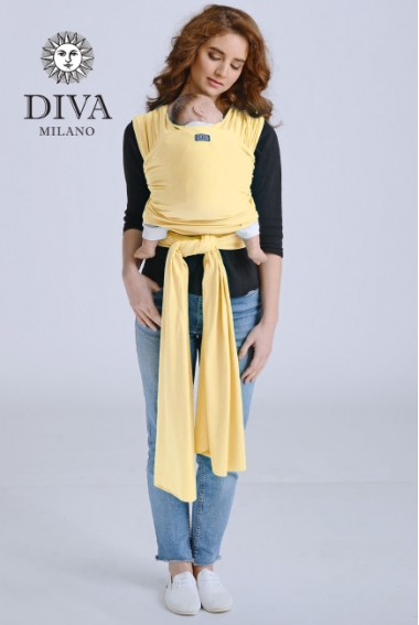 Трикотажный слинг-шарф с рождения Diva Stretchy, Banana