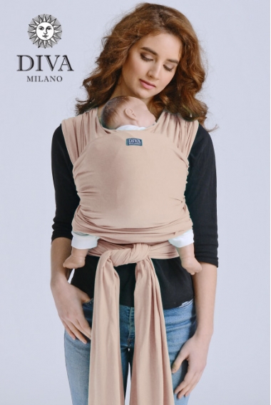 Трикотажный слинг-шарф для новорожденного Diva Stretchy, Beige