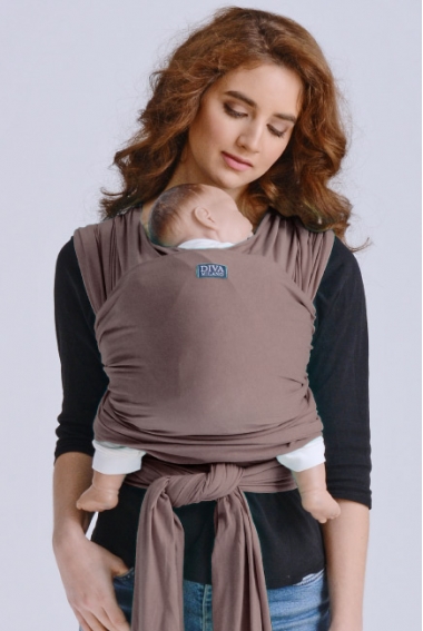 Трикотажный слинг-шарф для новорожденного Diva Stretchy, Moka