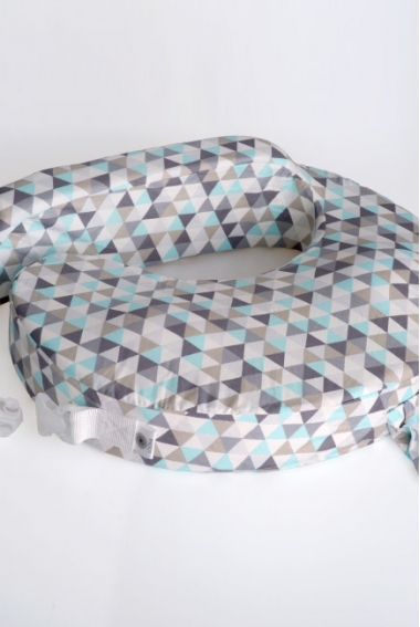 Подушка для кормления Loona эргономичная, Triangles лиловый