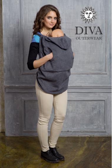 Слингонакидка из шерсти Diva Outerwear Antracite (графит)