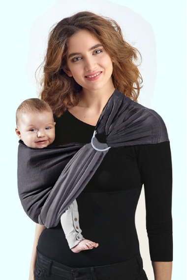 Слинг с кольцами трикотажный Diva Stretchy Grafite/Mist