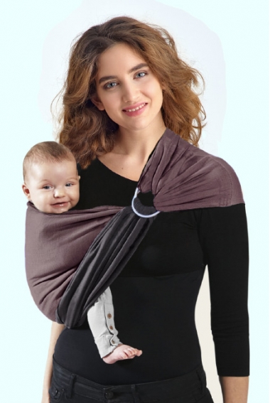 Слинг с кольцами трикотажный Diva Stretchy Grafite/Moka