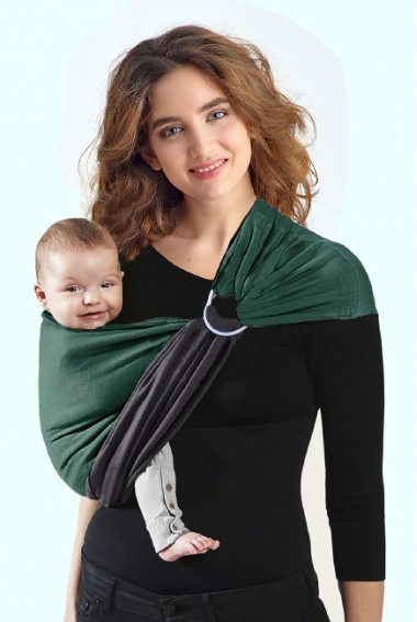 Слинг с кольцами трикотажный Diva Stretchy Grafite/Pino