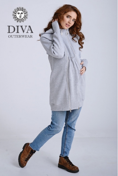Слинготолстовка (слингокофта) для беременных Diva Outerwear 3в1, Nebbia