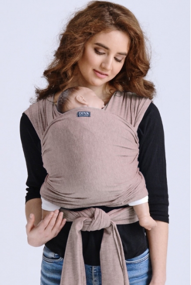 Трикотажный слинг-шарф для новорожденного Diva Stretchy, Sabbia