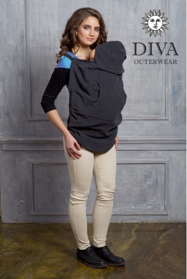 Слингонакидка из шерсти Diva Outerwear Antracite (графит)