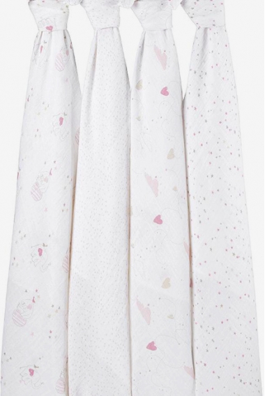 Муслиновые пеленки для новорожденных Aden&Anais большие, набор 4, Lovely