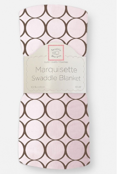 Пеленка детская тонкая SwaddleDesigns Маркизет Pink w/BR Mod C