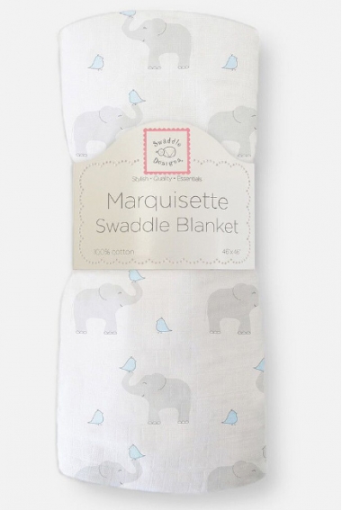 Пеленка детская тонкая SwaddleDesigns Маркизет PB Elephant/Chickies