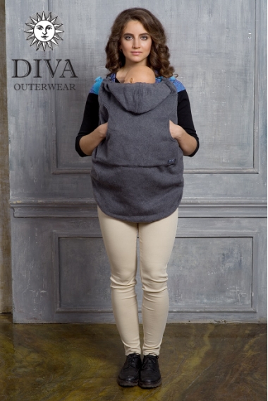 Слингонакидка из шерсти Diva Outerwear Antracite (графит)