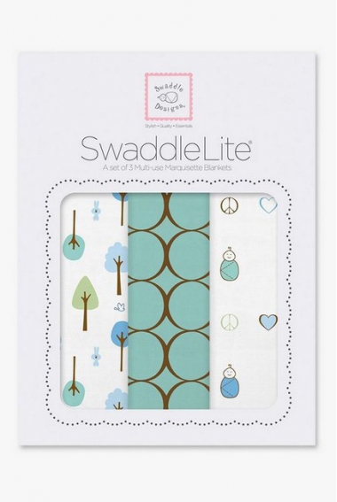Набор пеленок SwaddleDesigns SwaddleLite Cute & Calm SeaCrystal