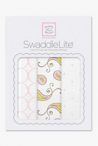 Набор пеленок SwaddleDesigns SwaddleLite Paisley Pink