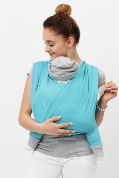 Слинг-шарф трикотажный, цвет "бирюзовый"