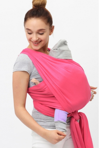 Слинг-шарф трикотажный, цвет "фуксия"