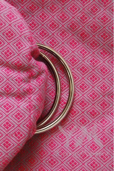 Слинг с кольцами YammyMammy (yummy mummy), цвет "серый/брусничный"