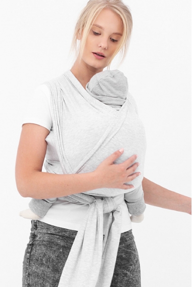 Слинг-шарф трикотажный, цвет "серый меланж"