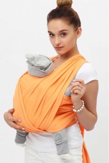 Слинг-шарф трикотажный, цвет "оранжевый"