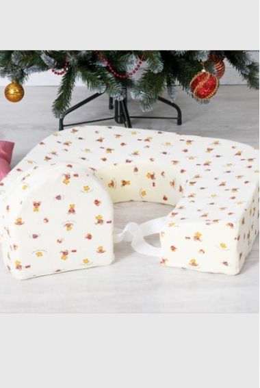 Подушка для кормления двойни «Milk Rivers Twins» с дополнительной подушкой для спины нежно-желтая