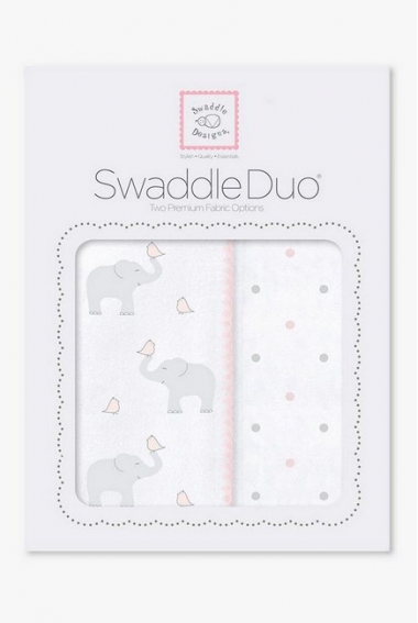 Набор пеленок SwaddleDesigns Swaddle Duo PP Elephant/Chickies