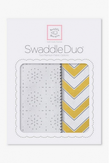 Набор пеленок SwaddleDesigns Swaddle Duo Yellow Chevrons