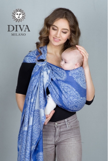 Слинг с кольцами Diva Essenza, Azzurro с бамбуком