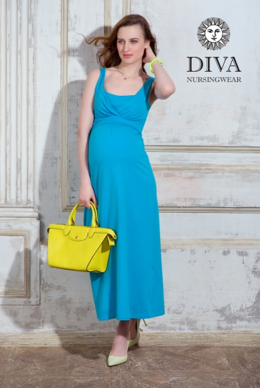 Сарафан для кормящих и беременных Diva Nursingwear Alba Maxi, Celeste