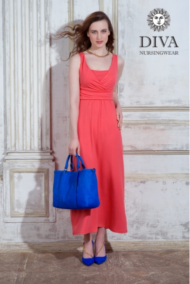 Сарафан для кормящих и беременных Diva Nursingwear Alba Maxi, Corallo