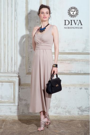 Сарафан для кормящих и беременных Diva Nursingwear Alba Maxi, Grano