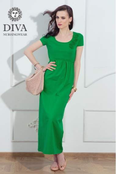 Платье для кормящих и беременных Diva Nursingwear Dalia, цвет Aloe