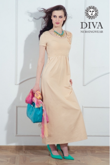 Платье для кормящих и беременных Diva Nursingwear Dalia, цвет Grano