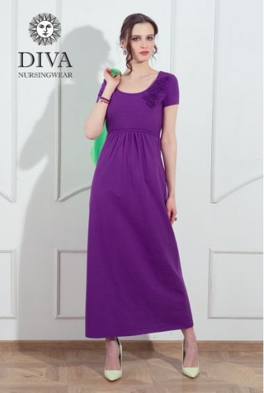 Платье для кормящих и беременных Diva Nursingwear Dalia, цвет Viola