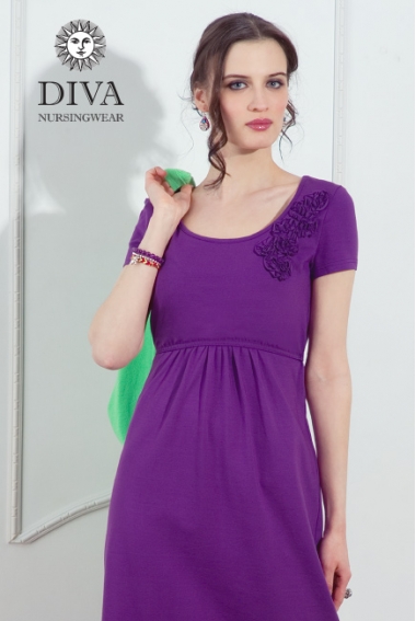 Платье для кормящих и беременных Diva Nursingwear Dalia, цвет Viola