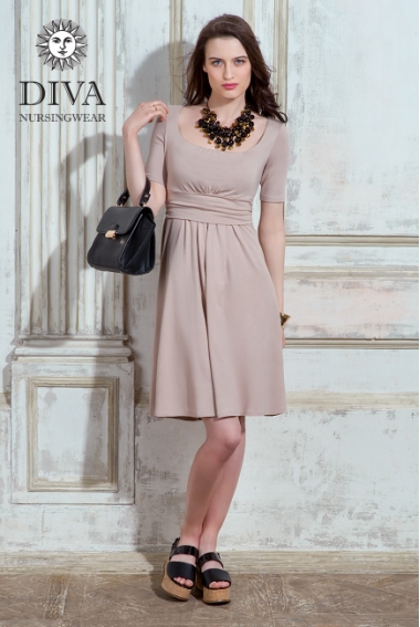 Платье для кормящих и беременных Diva Nursingwear Stella, Grano