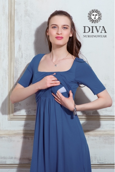 Платье для кормящих и беременных Diva Nursingwear Stella Maxi, Notte