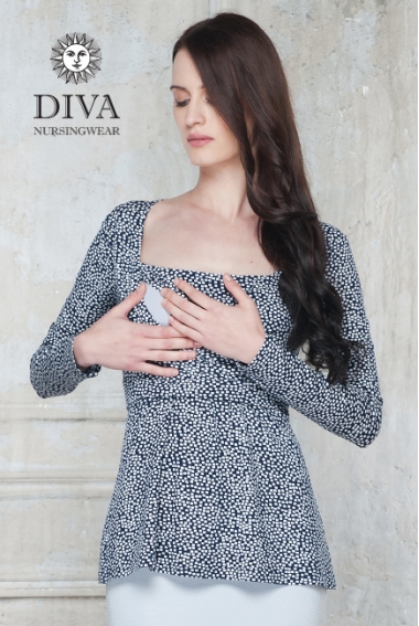 Топ для кормящих и беременных Diva Nursingwear Alba, принт Domino