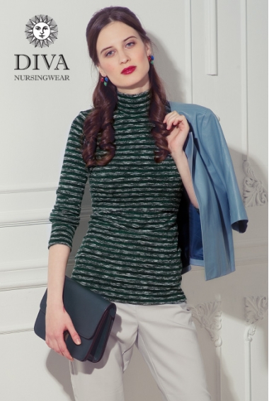 Топ для кормящих Diva Nursingwear  Felisa Strisce, цвет Pino