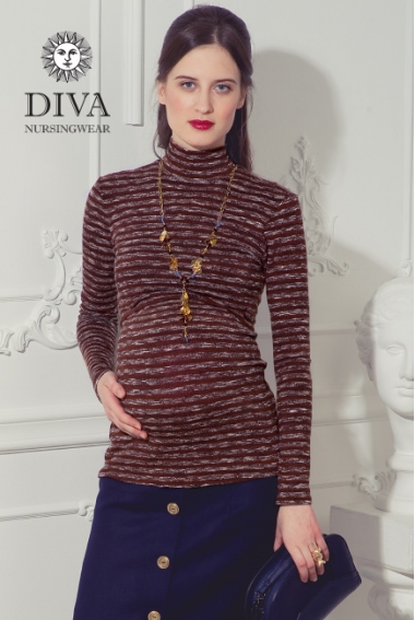 Топ для кормящих Diva Nursingwear  Felisa Strisce, цвет Terracotta